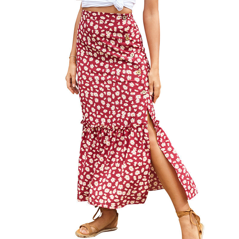 Little Daisy Skirt A-line Skirt High Waist