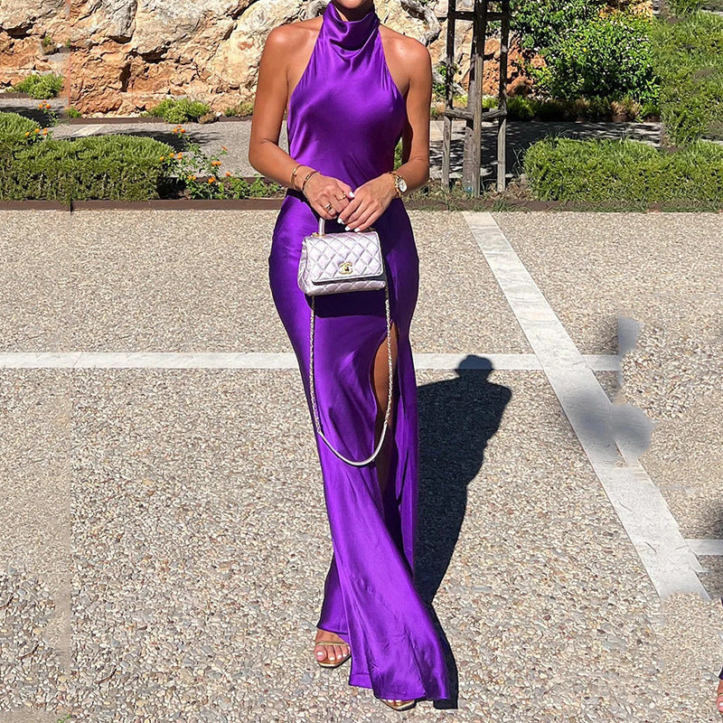 Lady Sexy Halter Long Dress