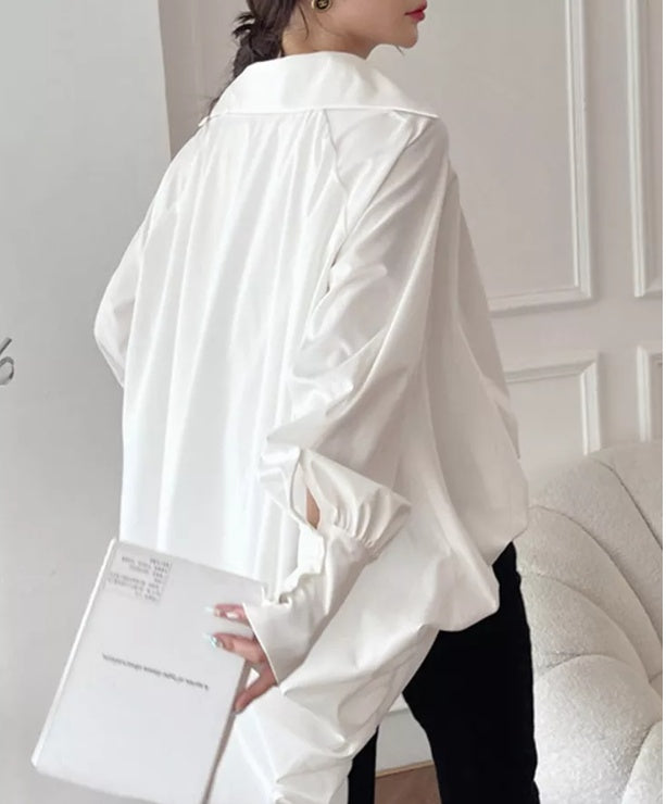 Lapel Lamplight Sleeve Long Sleeve Ladies Blous