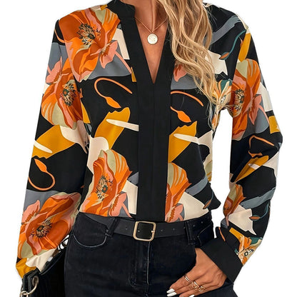 Printed Elegant All-match Plus Size Shirt For Women